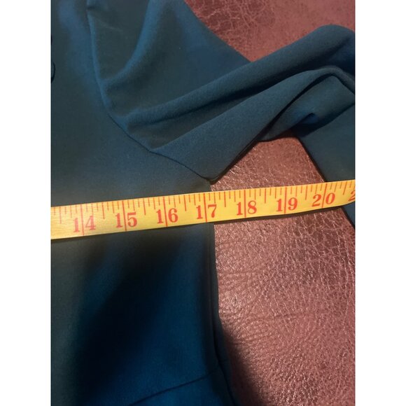 Sharagano Womens Green Ruffle Mock Neck Dress 6 Coquette Feminine - Picture 3 of 7